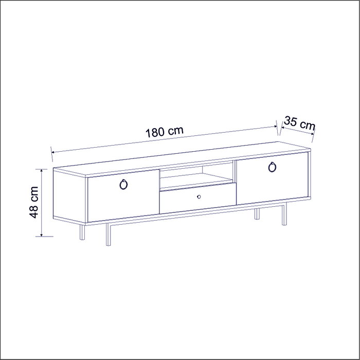 Hanah Home Soporte de TV Industrial Antracita 180 cm Hanah Home Soporte de TV Industrial Antracita 180 cm